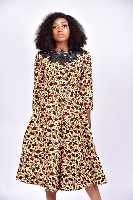 Andikan African Print Ankara Dress