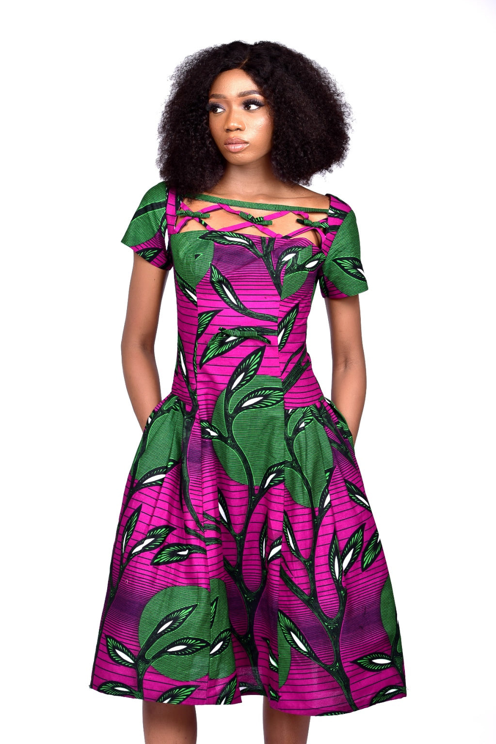 Nkese African Print Ankara Dress