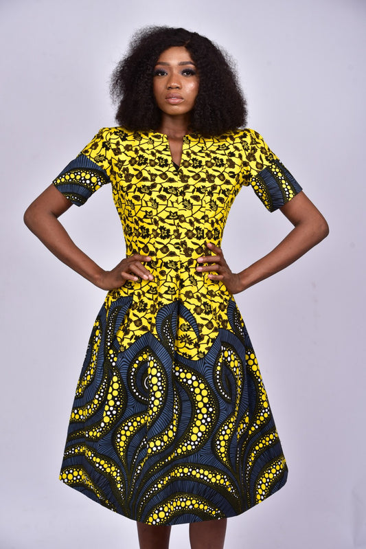 Aniebiet African Print Ankara Dress