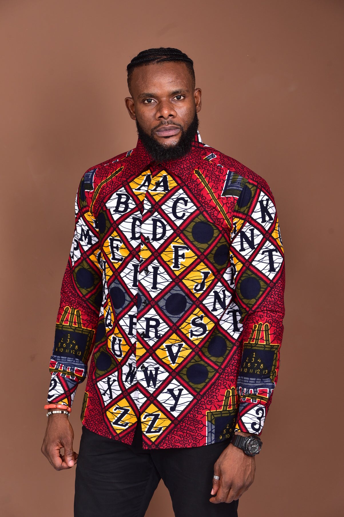 Alphabet Tri African Ankara Shirt