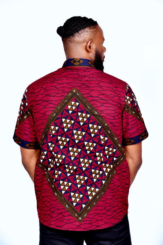 Broken Glass African Print Ankara Shirt