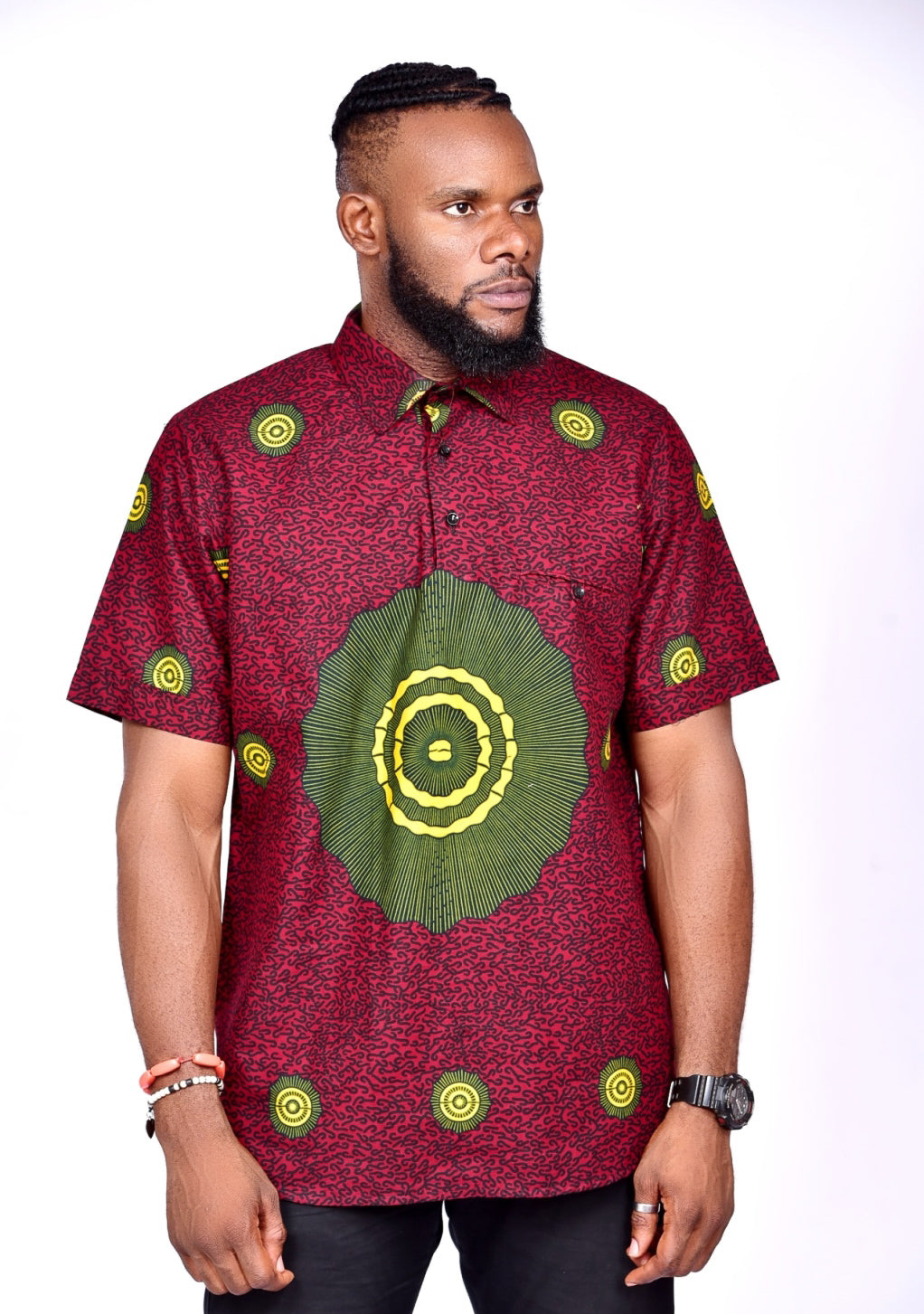 Concentric African Print Ankara Shirt