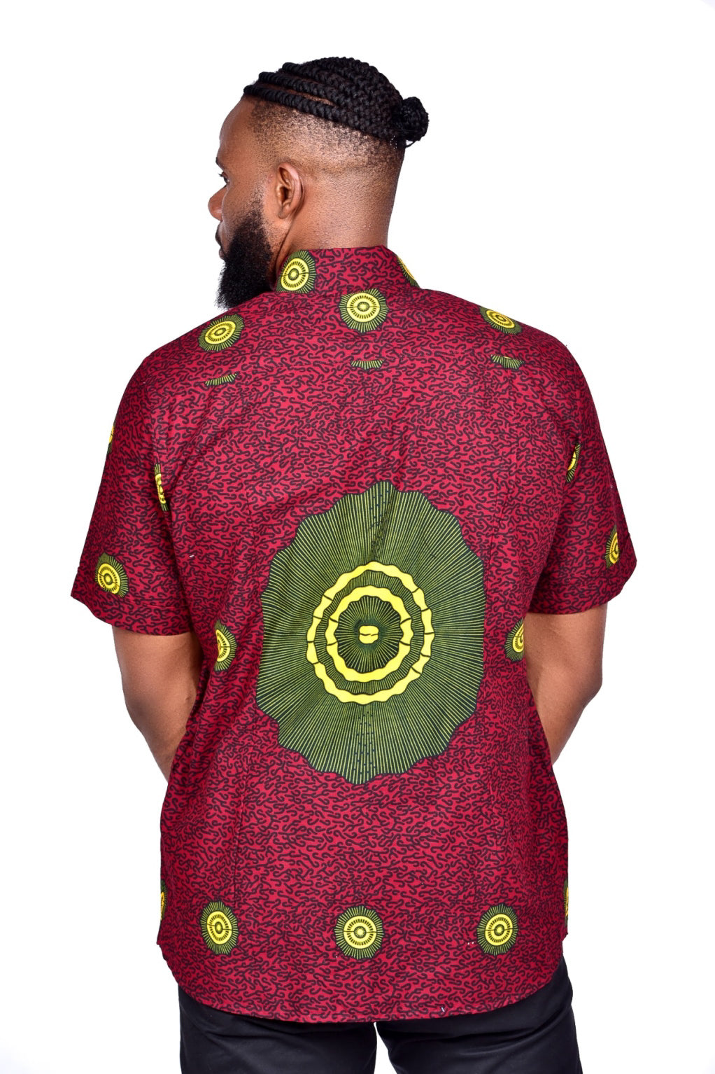 Concentric African Print Ankara Shirt