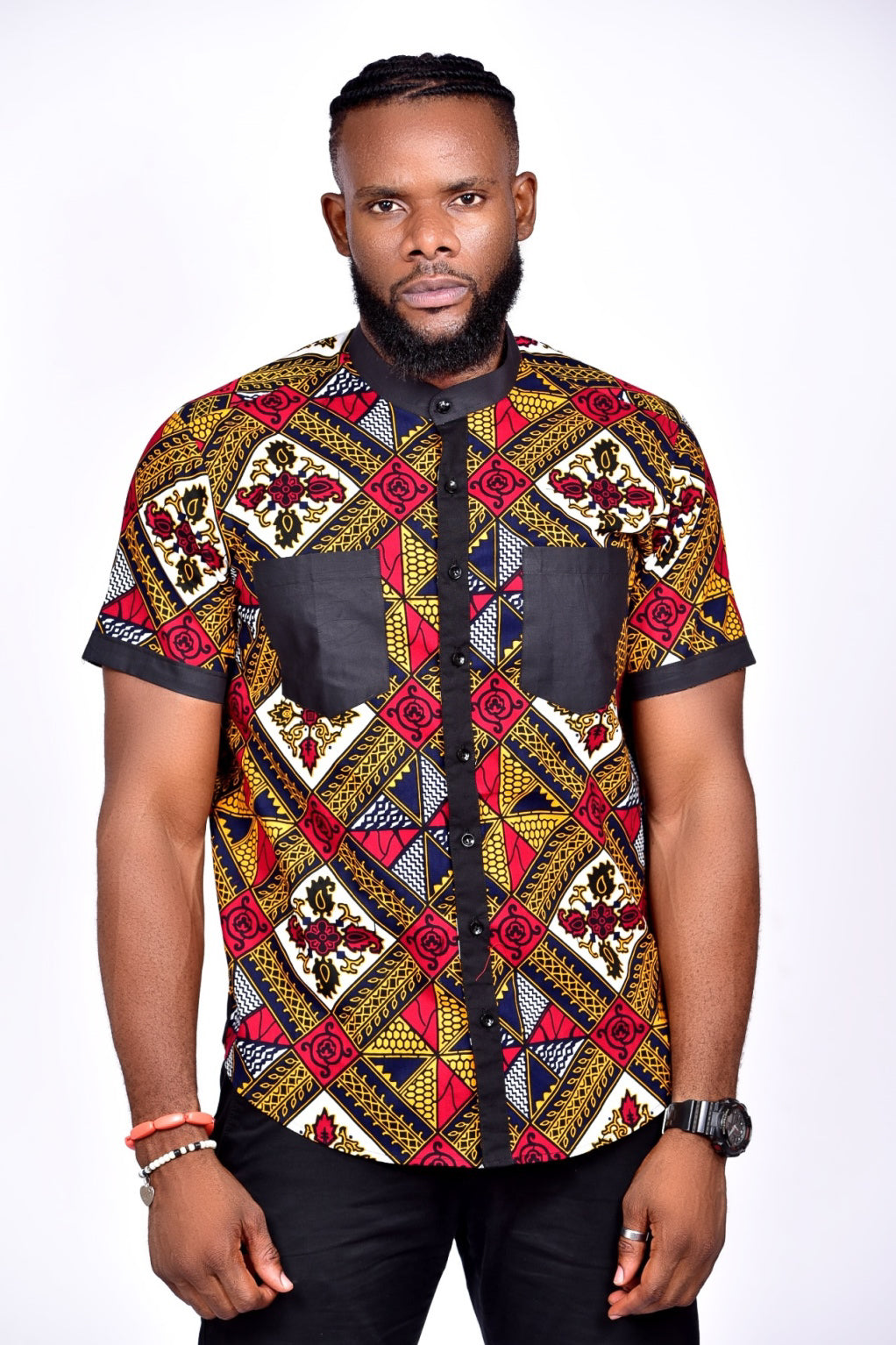 Diamond African Print Ankara Shirt