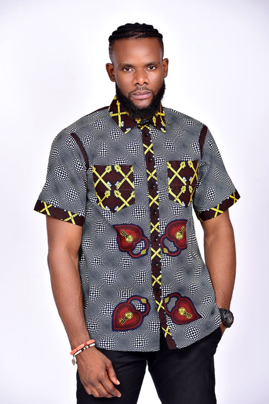 Keys African Print Ankara Shirt