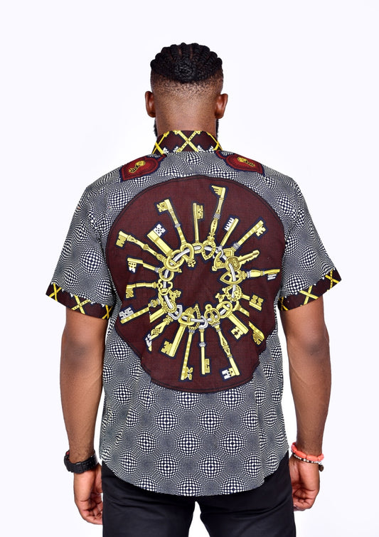 Keys African Print Ankara Shirt