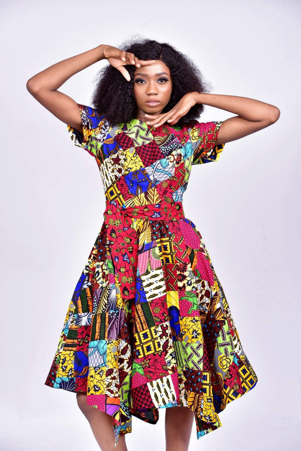 Affiah Patchwork African Print Ankara Dress – Nyeti