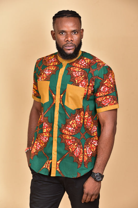 Umbrella African Print Ankara Shirt