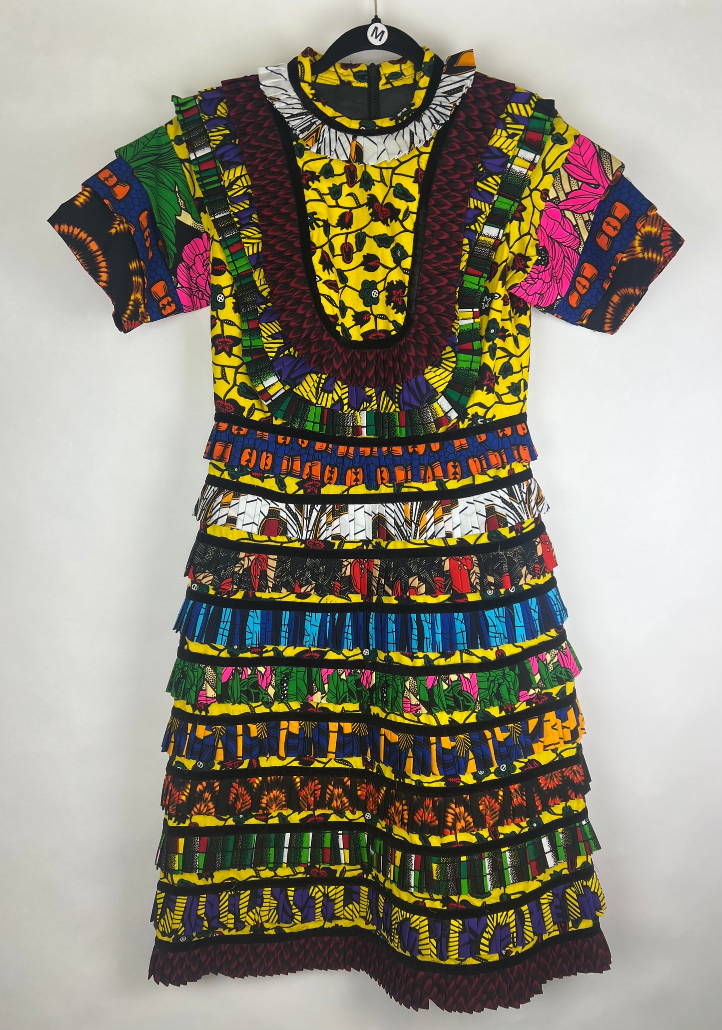 Edima African Complex Layered Ankara Dress - Short