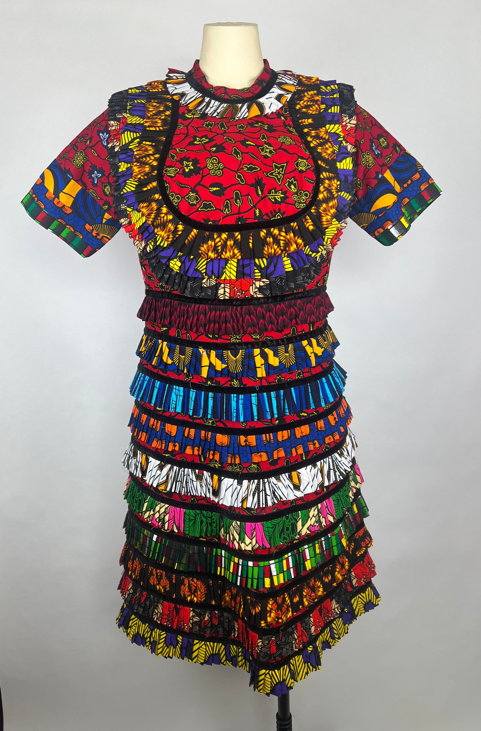 ankara layered dress Ankara Smocked Layered Gown Fashion Guide